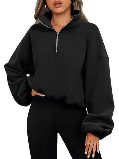 Women's Half-Zip Fleece Sweatshirt