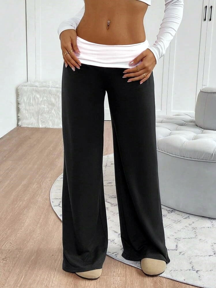 Drapey Wide-Leg Yoga Pants