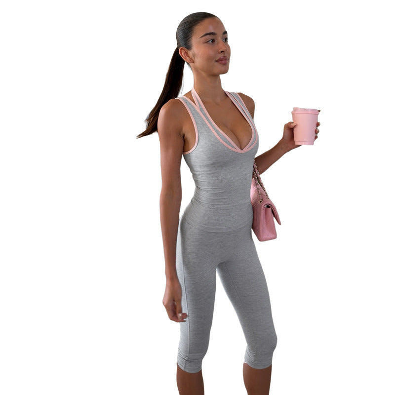 Women's Sleeveless Vest and Shorts Set