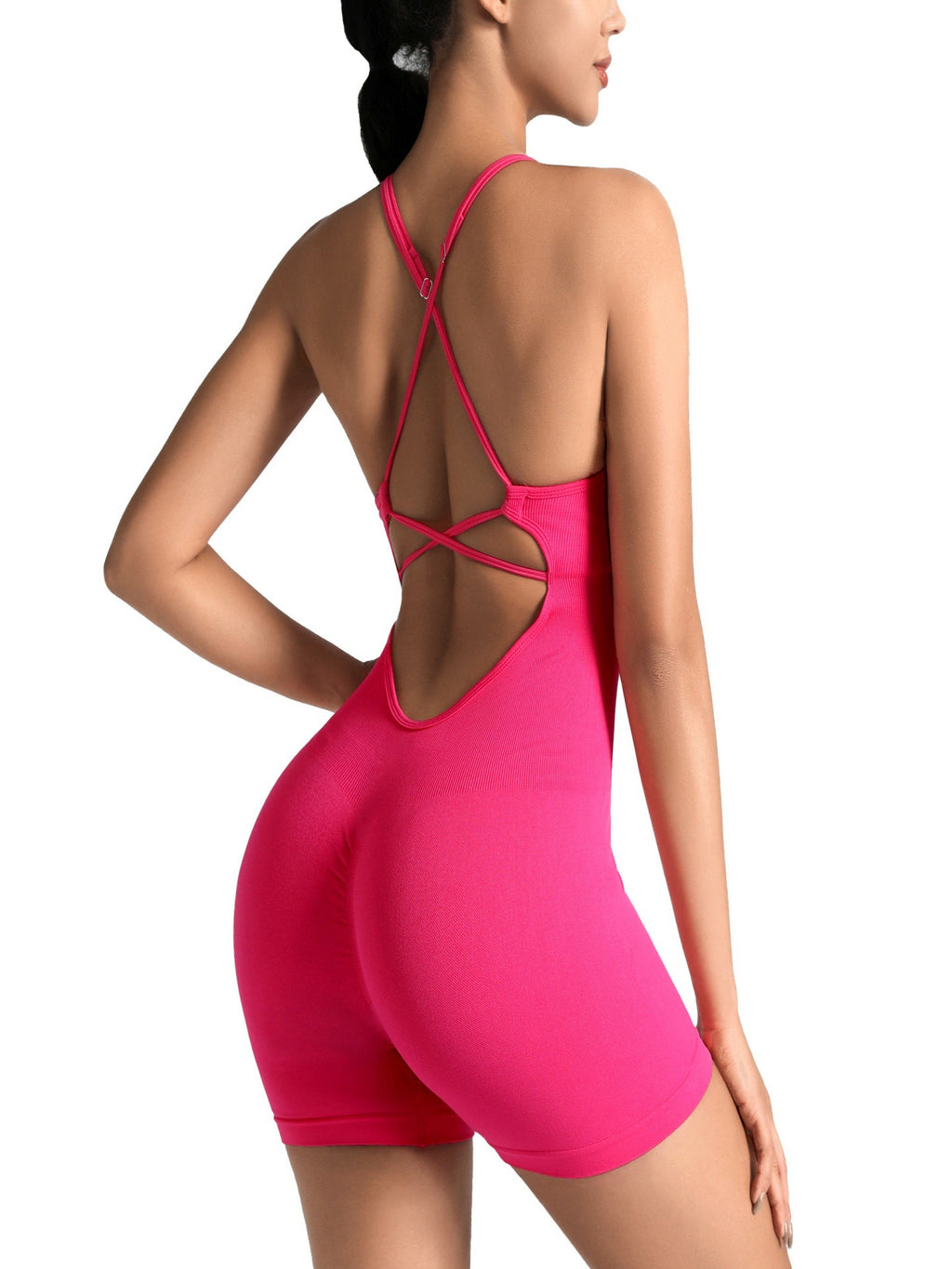 Seamless Yoga Bodysuit with Sports Bra