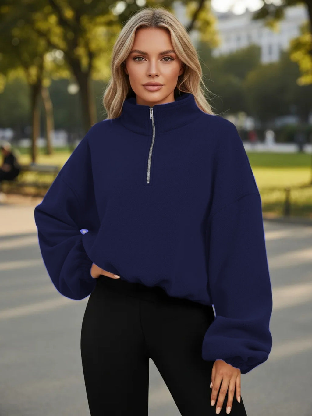 Women's Half-Zip Fleece Sweatshirt